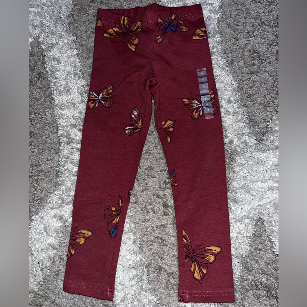 Carters kids size butterfly leggings